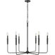 Savanne 6 Light 38 inch Matte Black Chandelier Ceiling Light